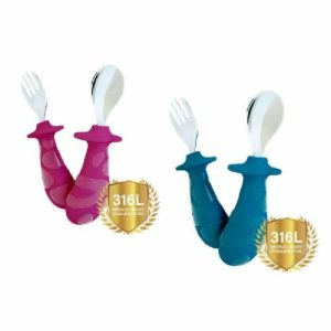 abbie & bobby infant fork & spoon set