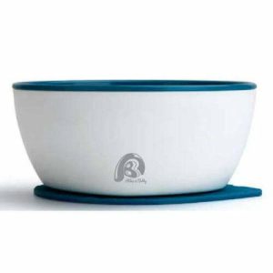 Abbie & Bobby Prevent Hot Insulated Suction Bowl Blue