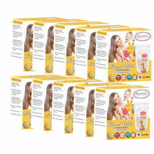 Autumnz Breastmilk Storage Bags 7oz giraffe x 10