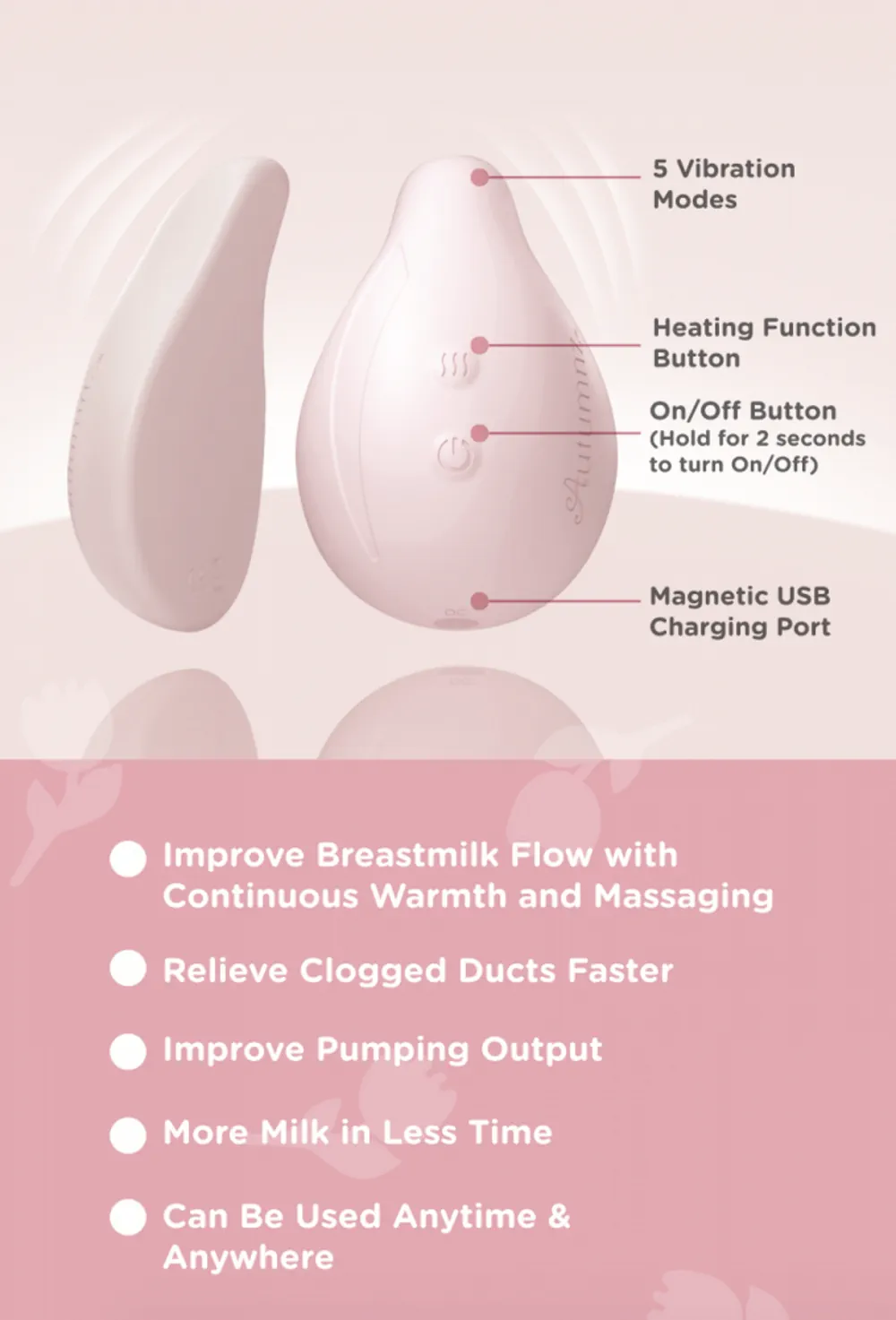 Autumnz Warming Lactation Massager Gen 2 Descriptions 1