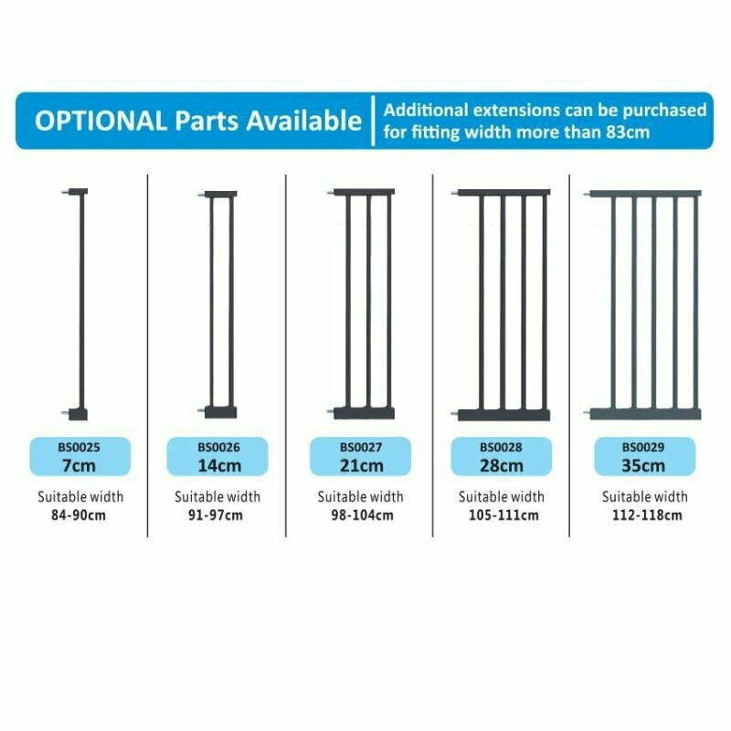 Bumble Bee Auto Close Safety Gate Extension Chart