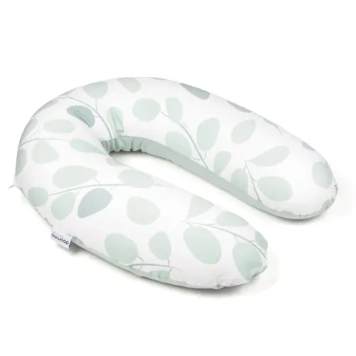 Doomoo Buddy Maternity & Nursing Pillow LEAVES AQUA GREEN