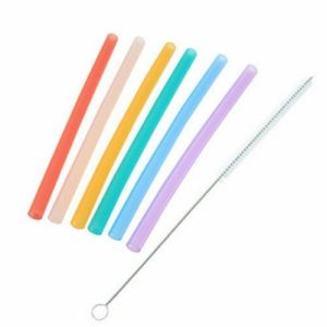 Marcus & Marcus SIlicone Straws & Brush Set