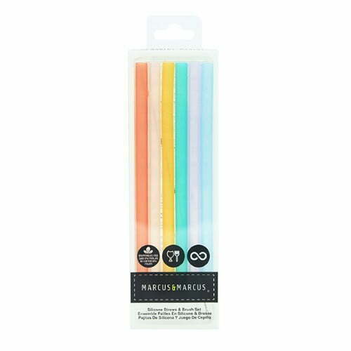 Marcus & Marcus SIlicone Straws & Brush Set