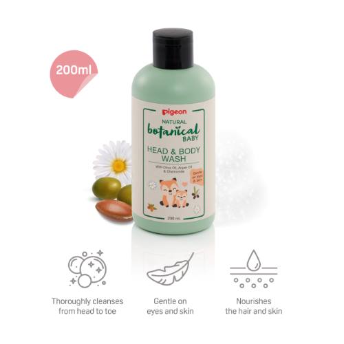 Pigeon Natural Botanical Baby Head & Body Wash 200ml