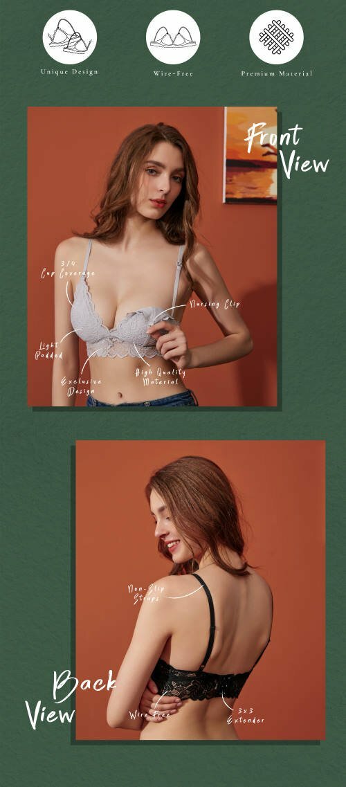 Shapee Lacey Nursing Bralette Descriptions