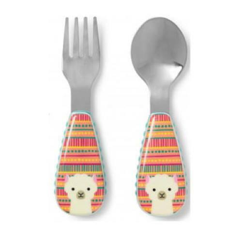 Skip Hop Zootensils Fork & Spoon Set LLAMA