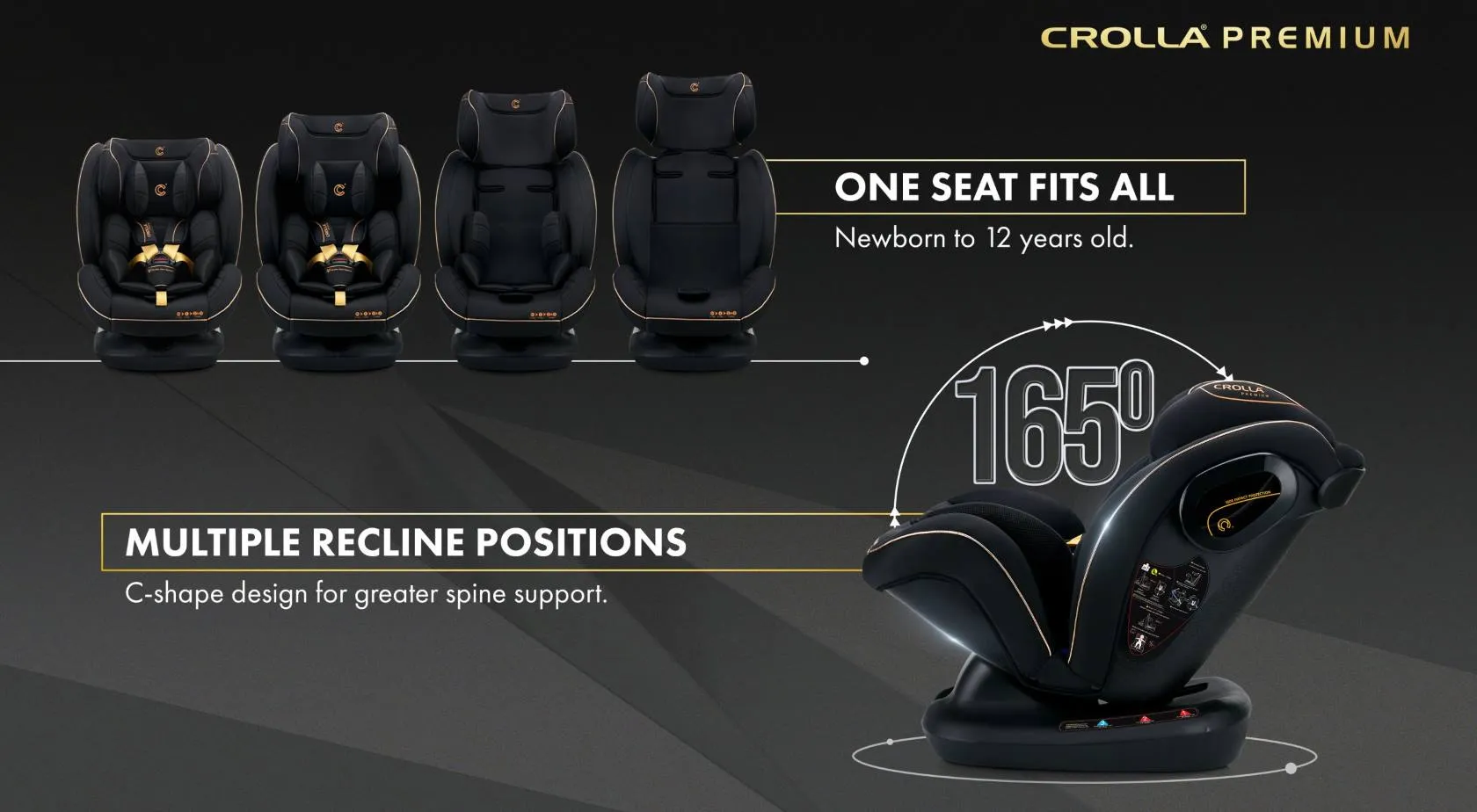 Crolla Nexus Convertible Car Seat GOLD Descriptions