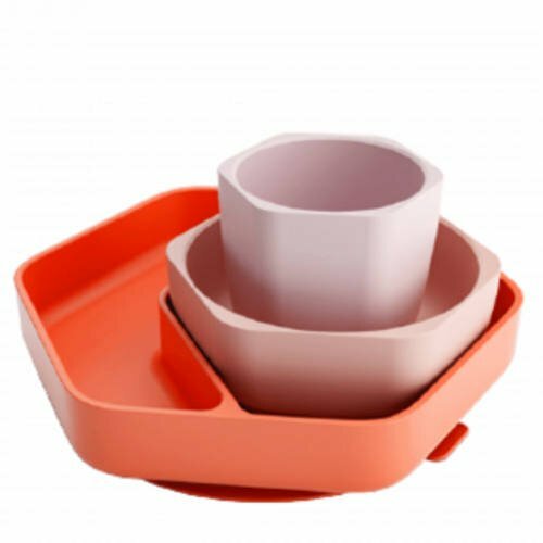 He Or She Toddler Feeding Set PINK