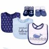 Hudson Baby Baby Bib & Sock 5pcs 17589