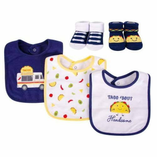 Hudson Baby Baby Bib & Sock 5pcs 17591