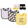 Hudson Baby Baby Bib & Sock 5pcs 17609