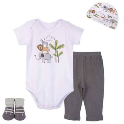 Hudson Baby Layette Gift Set 4pcs 18418 - 1