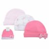 Hudson Baby Newborn Baby Caps 3pcs 51713