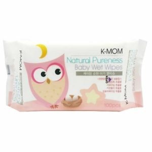 K-Mom Baby Wet Wipes Naturefree Basic Baby Wet Wipes 100pcs PINK OWLjpg