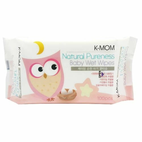 K-Mom Baby Wet Wipes Naturefree Basic Baby Wet Wipes 100pcs PINK OWLjpg