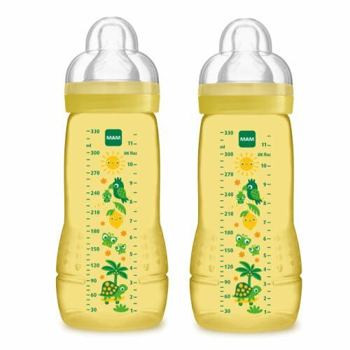 MAM Easy Active Baby Bottle 270ml TWIN YELLOW SUNSHINE