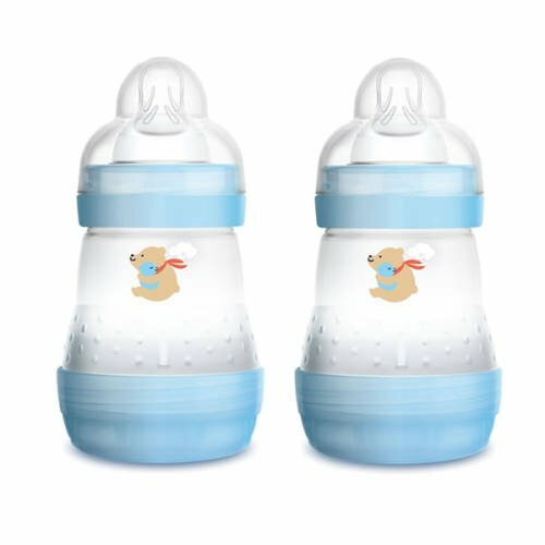 MAM Easy Start Anti-Colic Bottle 160ml TWIN BLUE HUGGING BEAR