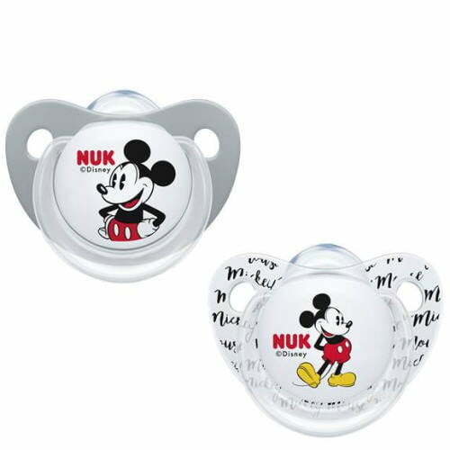 Nuk Disney Silicone Soother Plus WHITE & SILVER