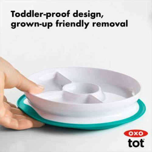 OXO TOT Stick & Stay Suction Divided Plate