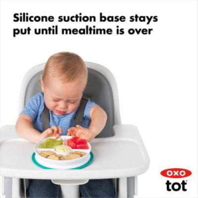 OXO TOT Stick & Stay Suction Divided Plate