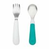 OXO Tot Fork & Spoon Set TEAL