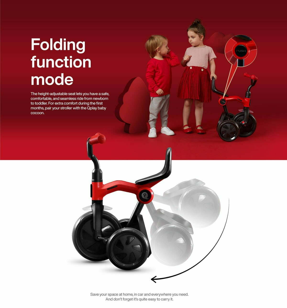 QPlay Ant Plus 2-in-1 Basic Trike Descriptions