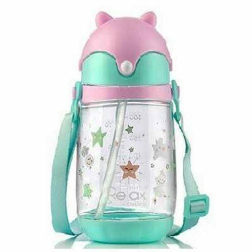 Relax Kids Tritan Straw Bottle 350ml D7535 PINK