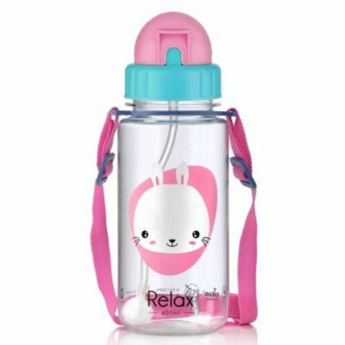 Relax Kids Tritan Straw Bottle 400ml D7640 RABBIT