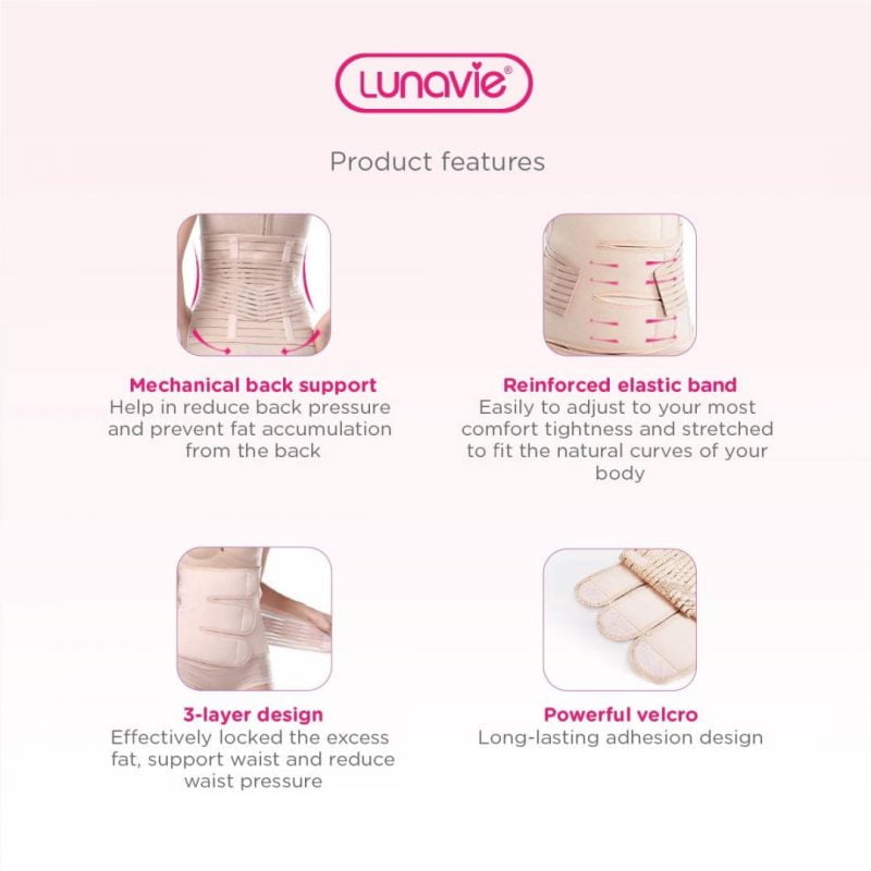 Lunavie Postpartum Abdominal Binder Descriptions