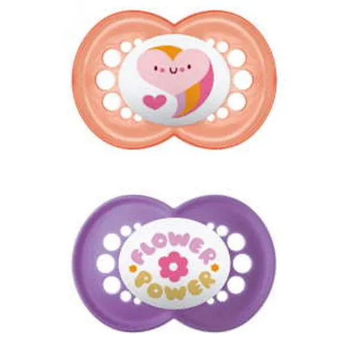 MAM Pacifier Original 6M HEART & FLOWER POWER