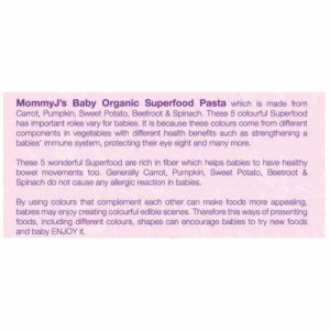 MommyJ Baby Organic Superfood Pasta