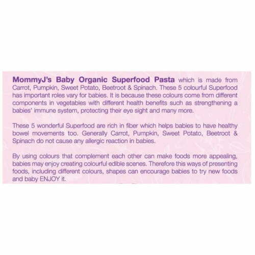 MommyJ Baby Organic Superfood Pasta