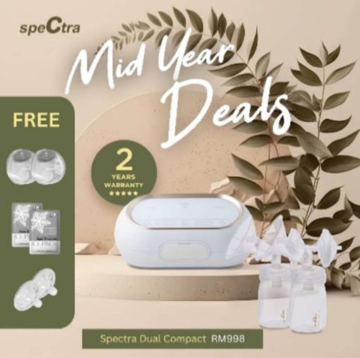 Spectra: Dual Compact Double Electric Breast Pump | WITH FREE GIFTS