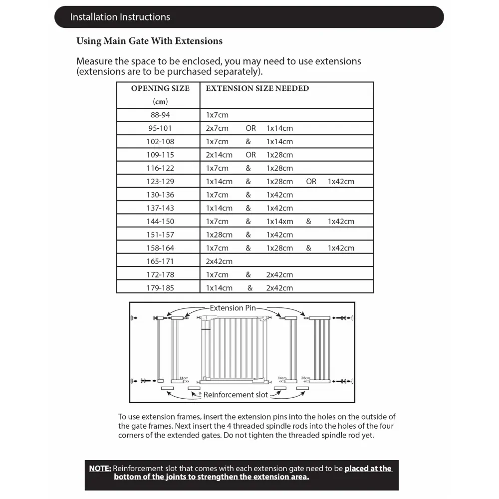 Autumnz Safety Gate Descriptions