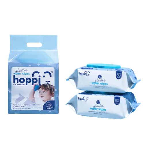 Hoppi Water Glacier Wipes 80s Wipes x 2