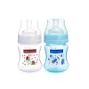 Autumnz PP Wide-Neck Feeding Bottle 120ml TWIN BLUE SPACE X & PLAIN RED LADYBIRD