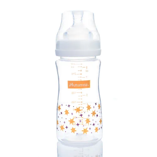 Autumnz PP Wide-Neck Feeding Bottle 240ml YELLOW STARRY