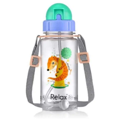 Relax Kids Tritan Straw Bottle 400ml D7640 PANGOLIN