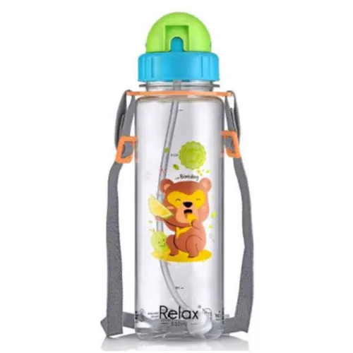 Relax Kids Tritan Straw Bottle 500ml D7655 SUN BEAR