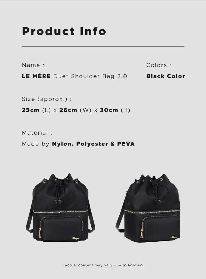 Shapee Le Mere Duet Shoulder Bag 2 PRODUCT INFORMATION