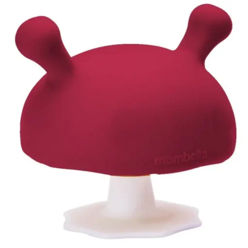 Mombella Mushroom Teether MAROON