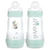 MAM Easy Start Anti-Colic Bottle 260ml TWIN MATT BLUE