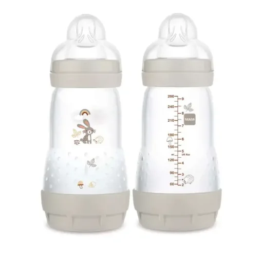 MAM Easy Start Anti-Colic Bottle 260ml TWIN MATT GREY