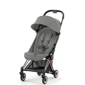 Cybex Coya Compact Stroller ROSE GOLD FRAME MIRAGE GREY