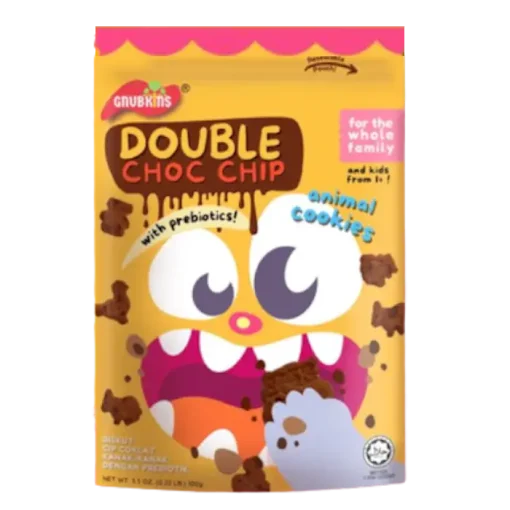 Gnubkins Animal Cookies With PRebiotics DOUBLE CHOC CHIP