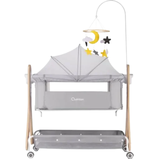 Quinton Dream2Gether Co-Sleeping Crib SILVER GREY