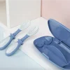 Autumnz Bendable Spoon & Fork Set BLUE