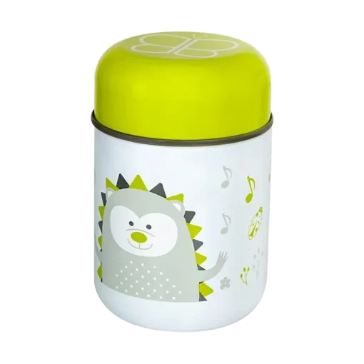 Bbluv Food Insulated Food Container With Bowl & Spoon LIME HEDGEHOG