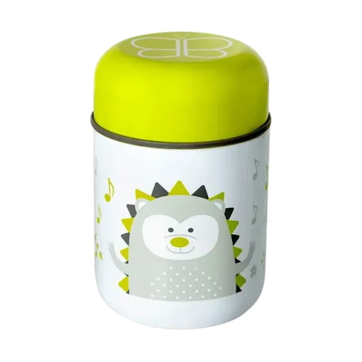 Bbluv Food Insulated Food Container With Bowl & Spoon LIME HEDGEHOG